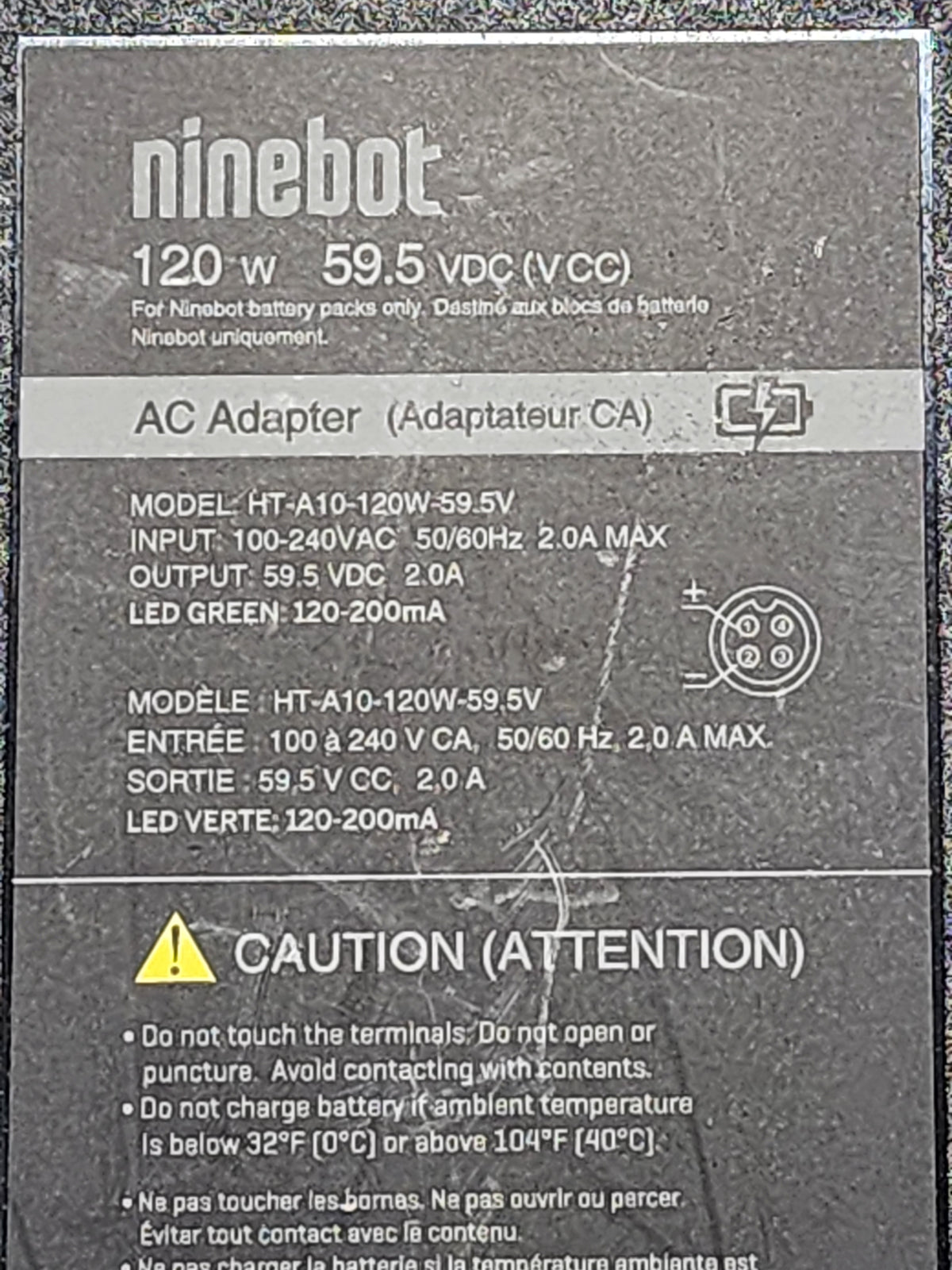 Power Charger Kit OEM - Segway miniPRO, Ninebot S and Ninebot S Max