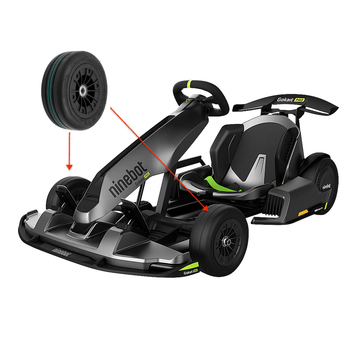 Front wheel assembly for Gokart, Gokart Pro and Gokart Pro Lamborghini